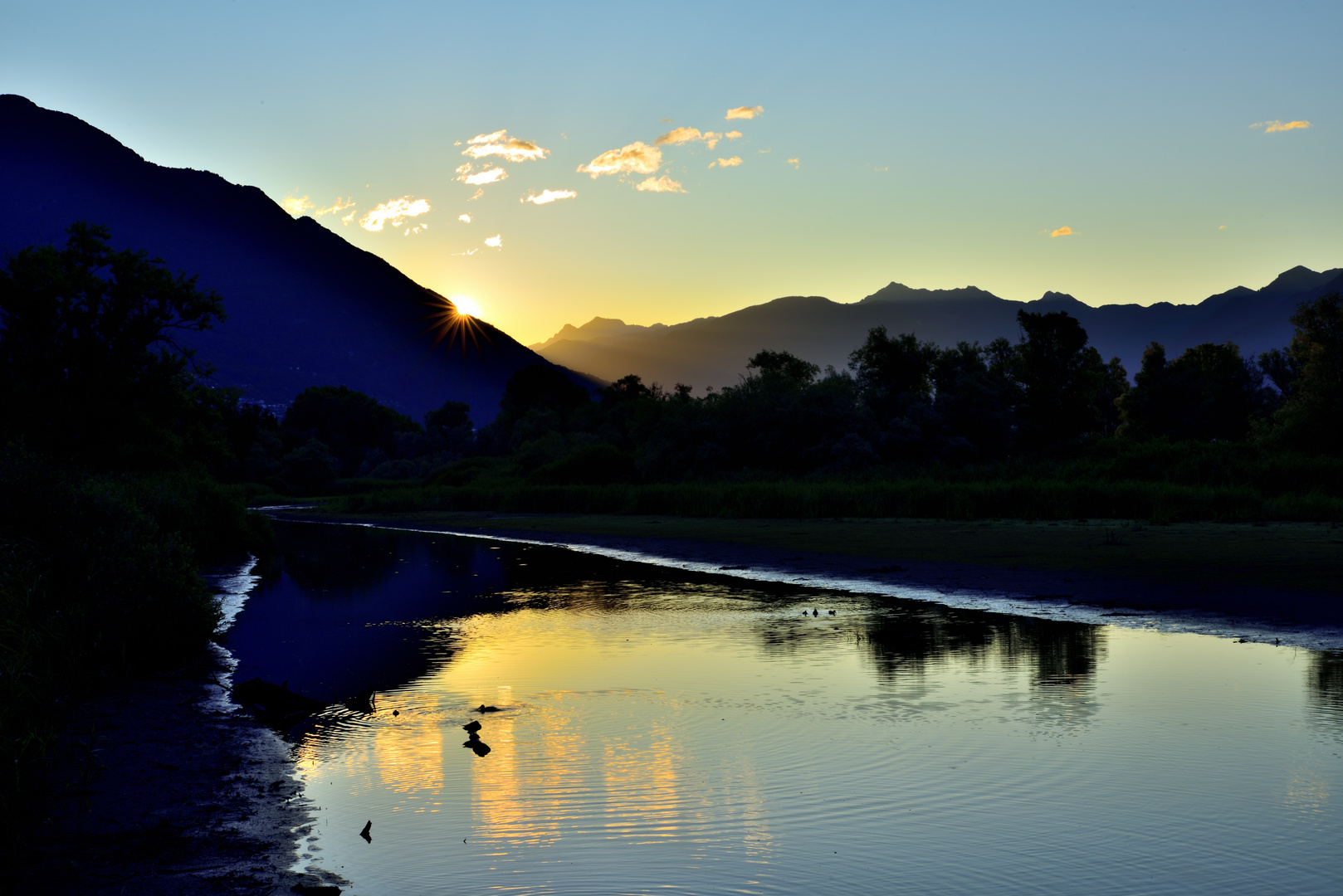 Sonnenaufgang im Tessin