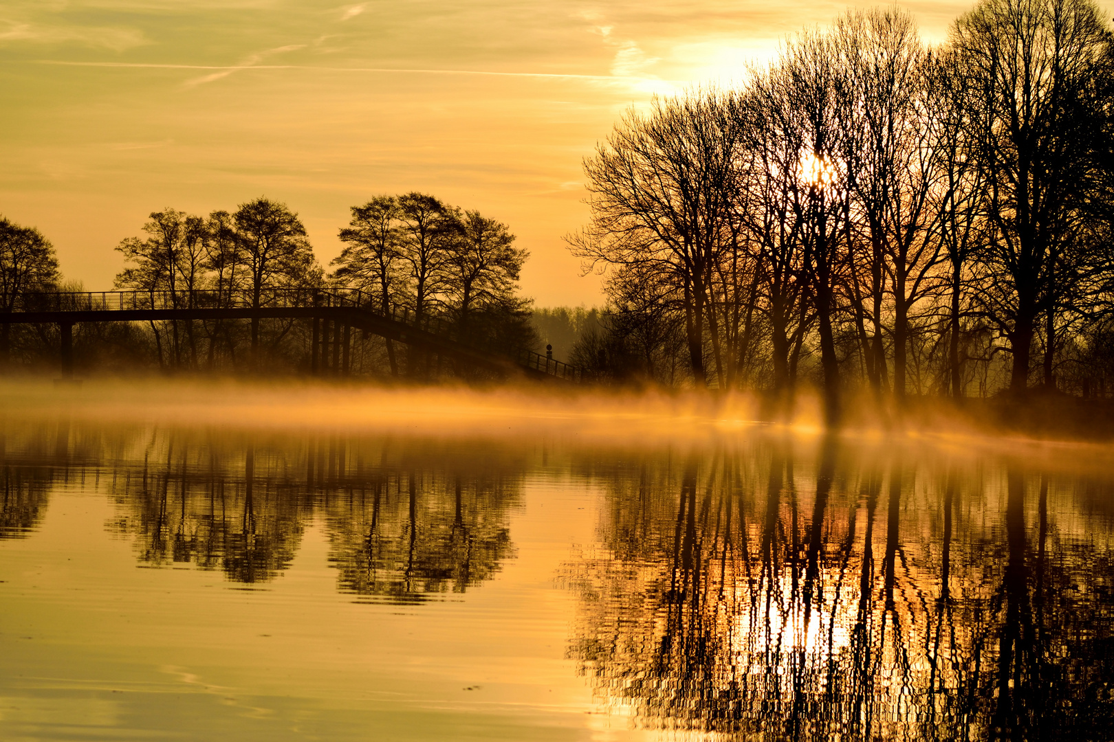 Sonnenaufgang im Teufelsmoor