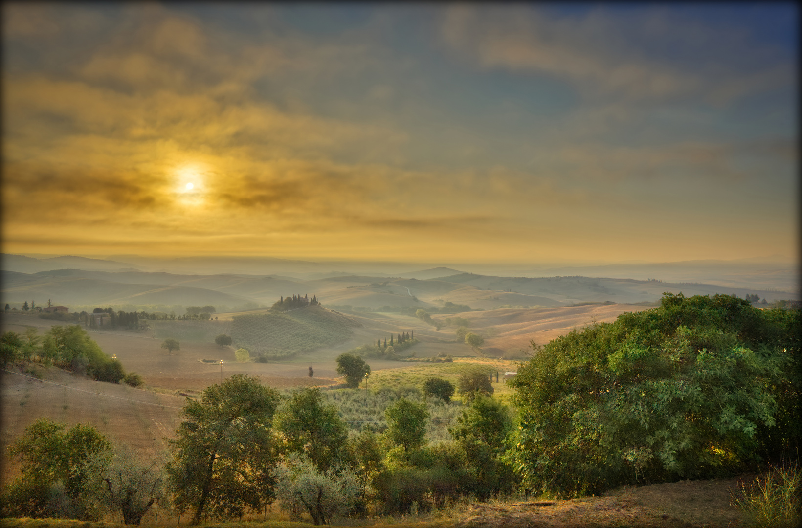 Sonnenaufgang im Val d'Orcia_Toskana (2)