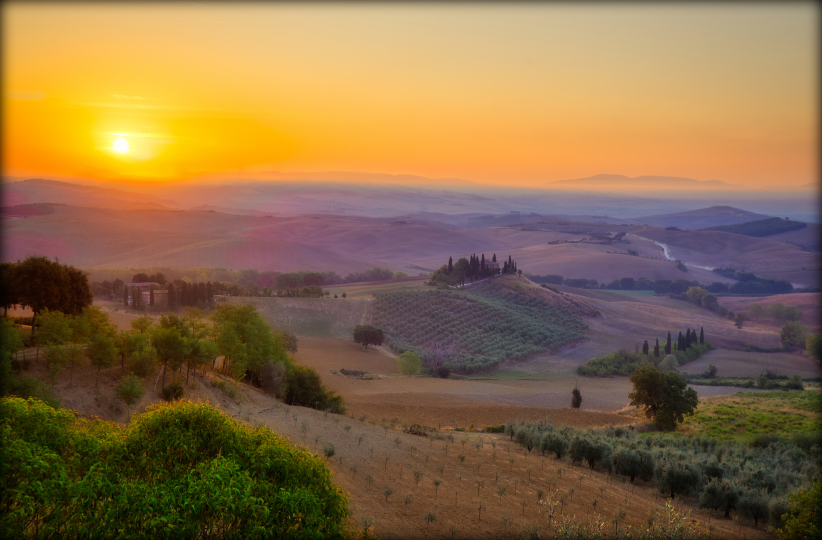 Sonnenaufgang im Val d'Orcia_Toskana (3)