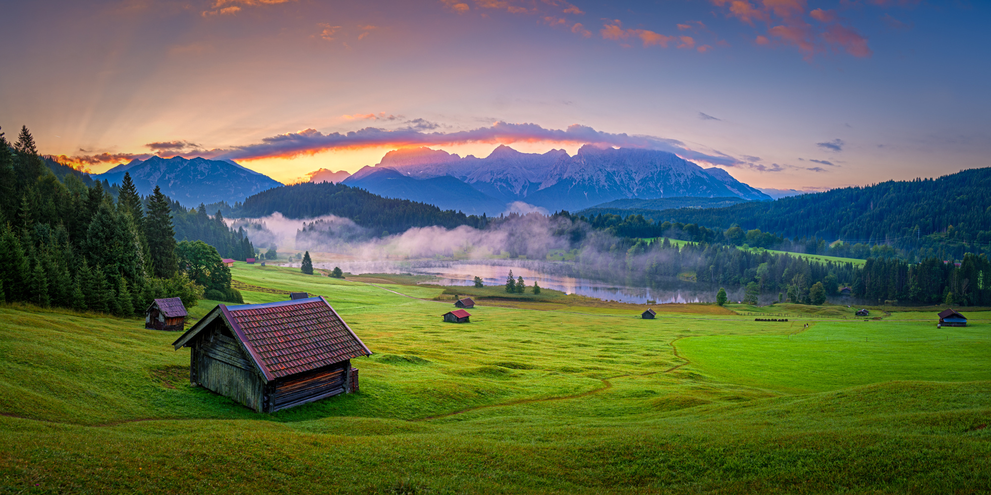 Sonnenaufgang im Wallgau