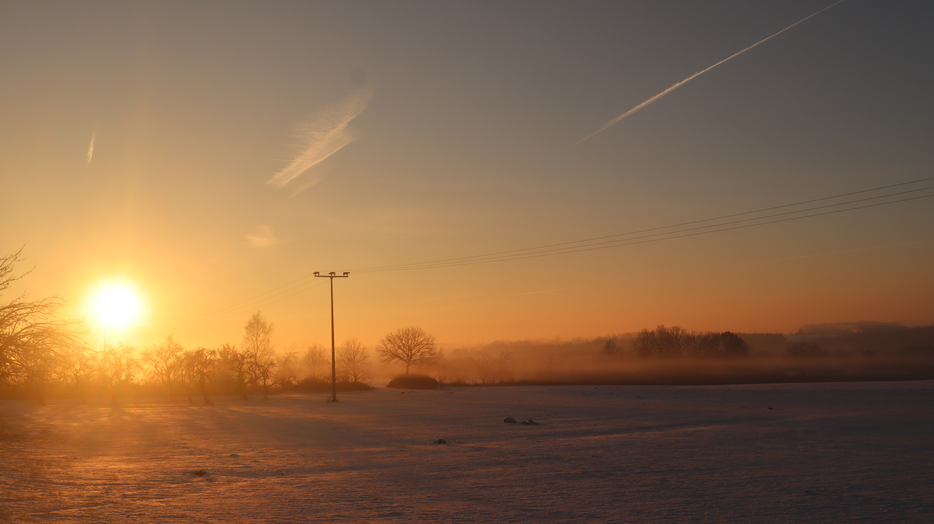 Sonnenaufgang im Winter