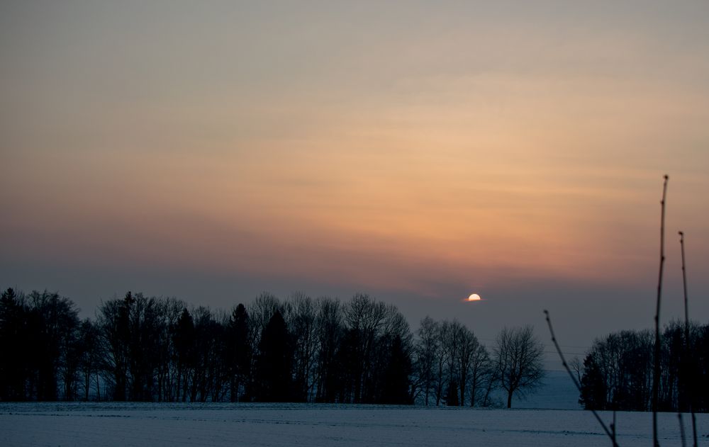 Sonnenaufgang im Winter