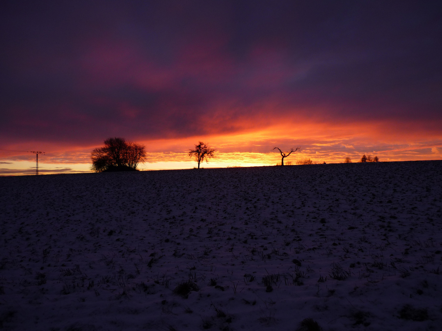 Sonnenaufgang im Winter