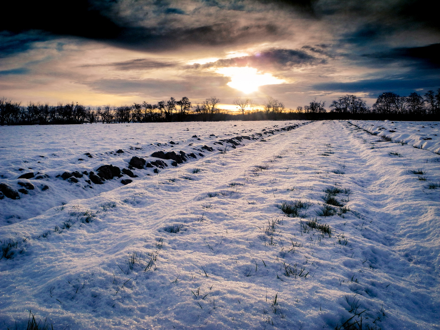 Sonnenaufgang im Winter