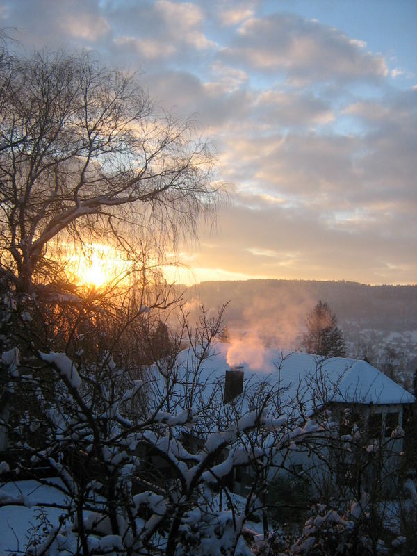 Sonnenaufgang im Winter