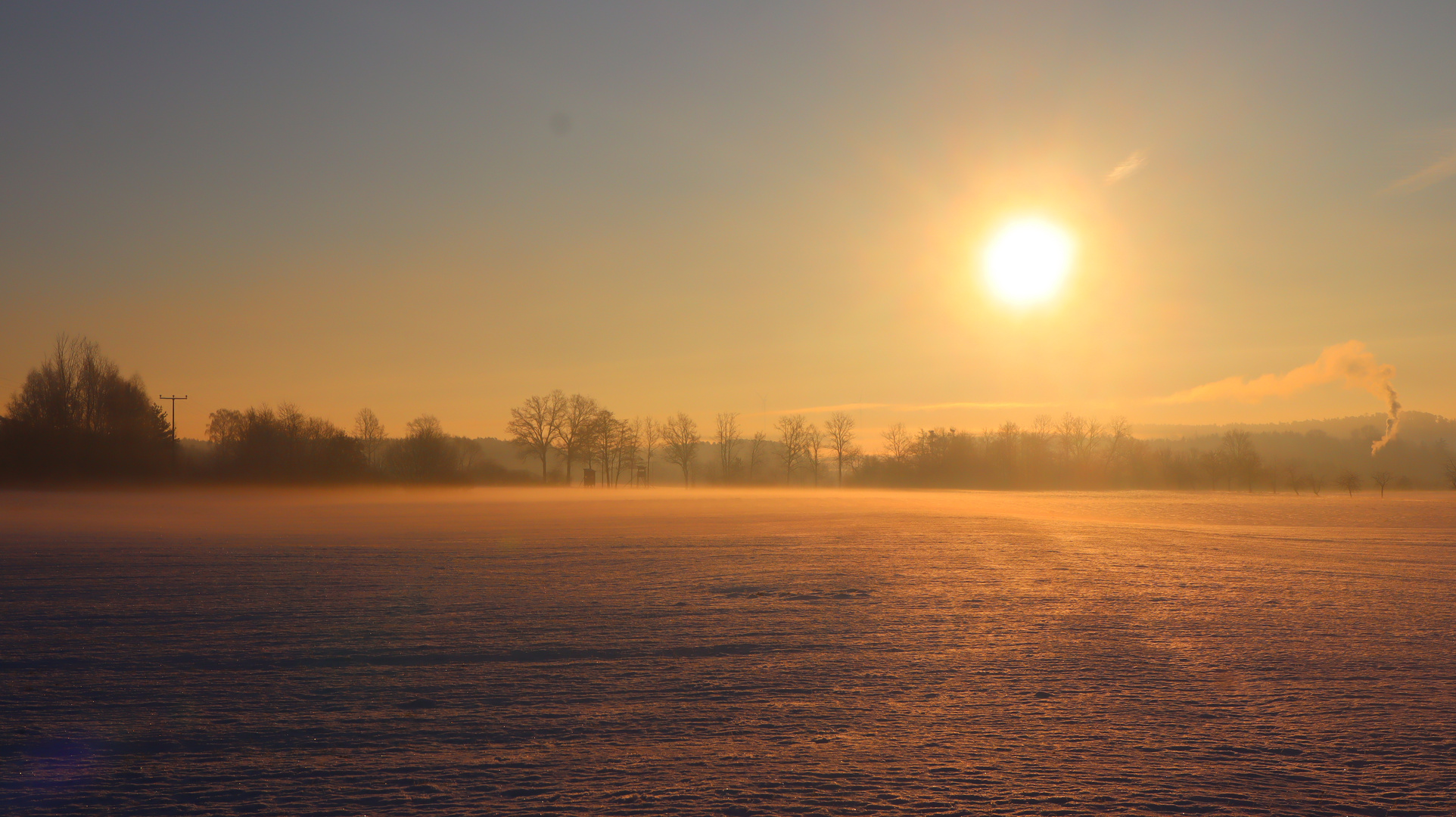 Sonnenaufgang im Winter