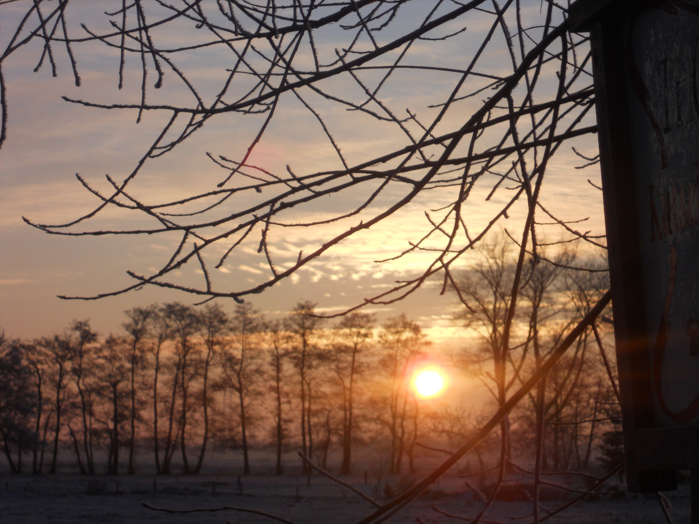 Sonnenaufgang im Winter