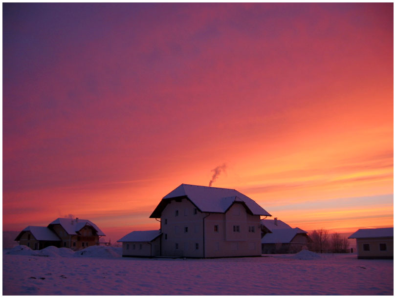 sonnenaufgang im winter