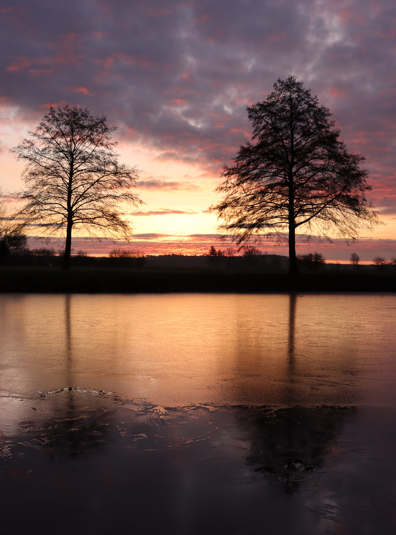 Sonnenaufgang im Winter