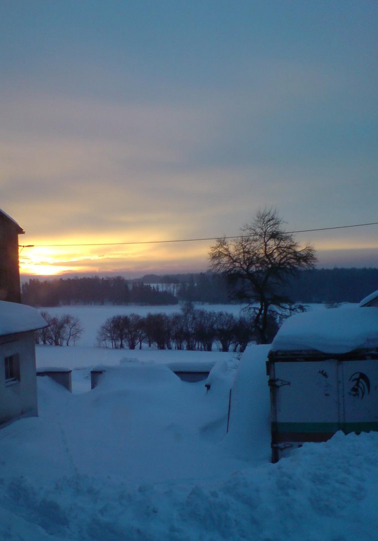 Sonnenaufgang im Winter teil 1