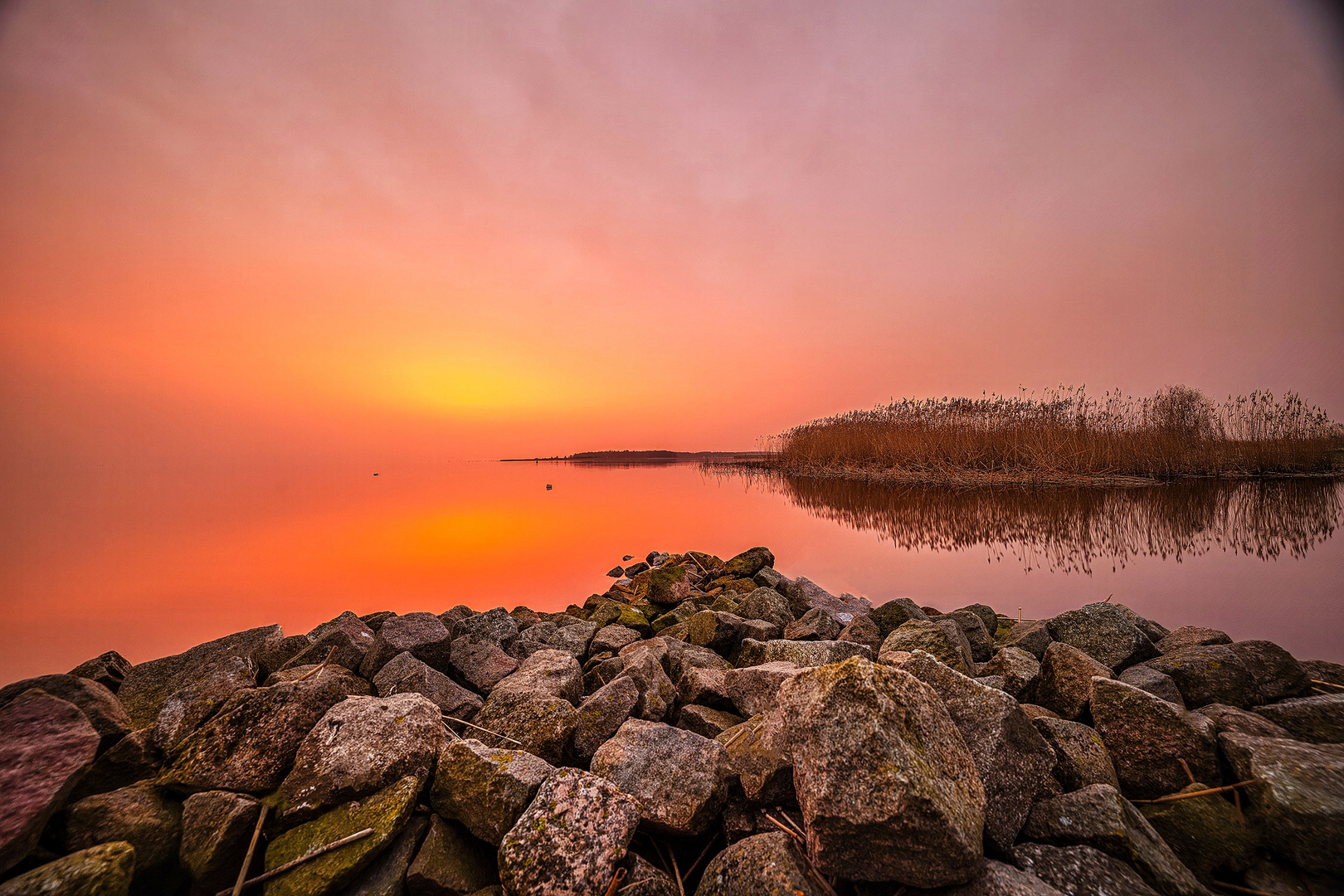 Sonnenaufgang  in Altwarp am Stettiner Haff 