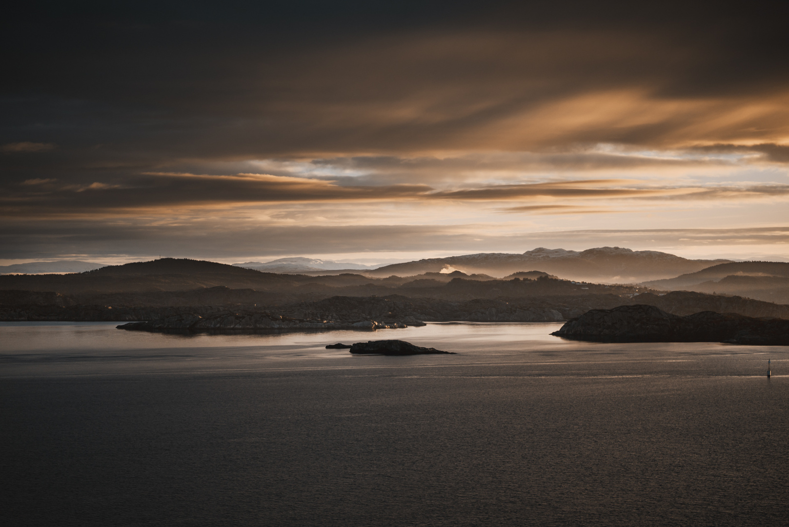 Sonnenaufgang in Bergen, Norwegen