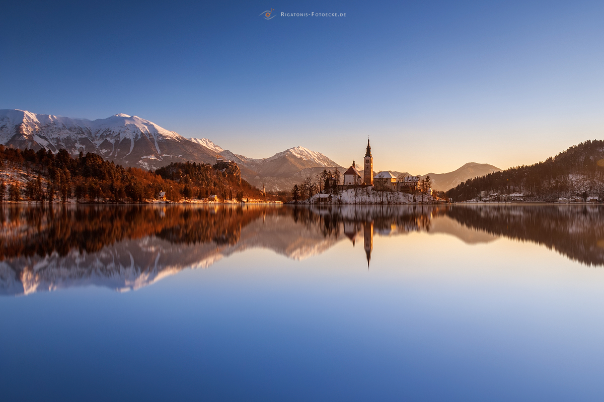 Sonnenaufgang in Bled - Slowenien