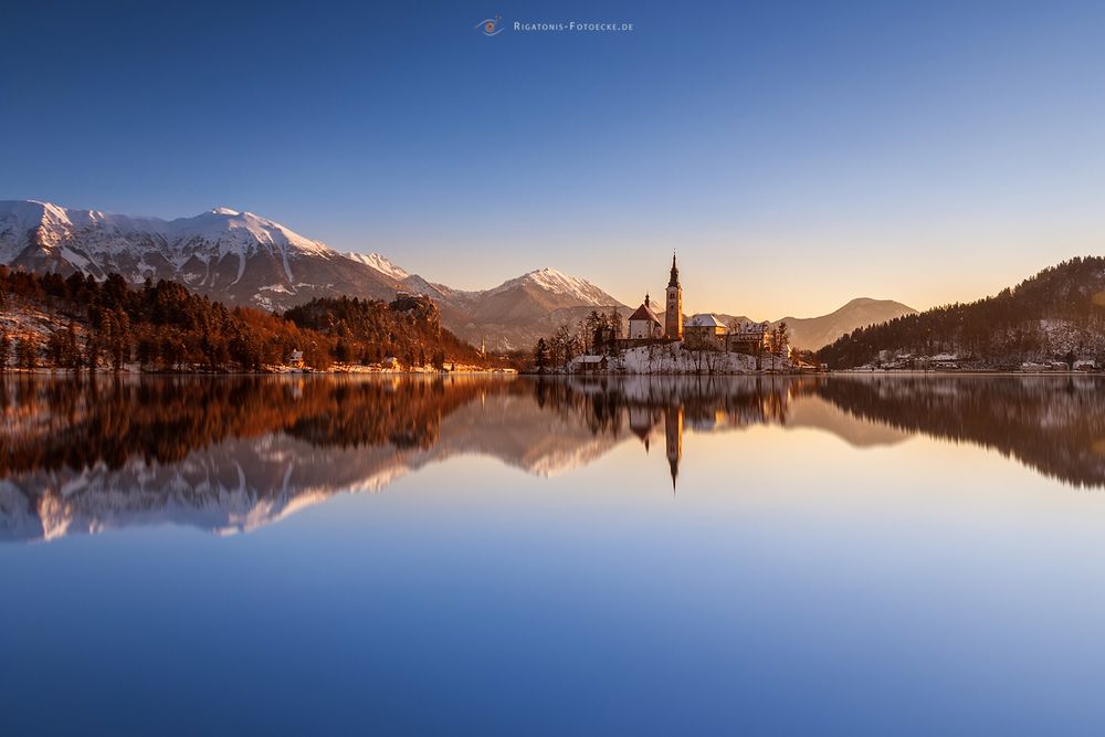 Sonnenaufgang in Bled - Slowenien