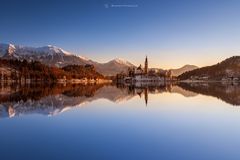 Sonnenaufgang in Bled - Slowenien