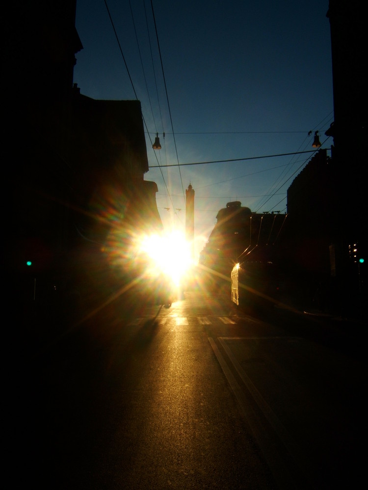 Sonnenaufgang in Bologna