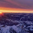 Sonnenaufgang in den Alpen 