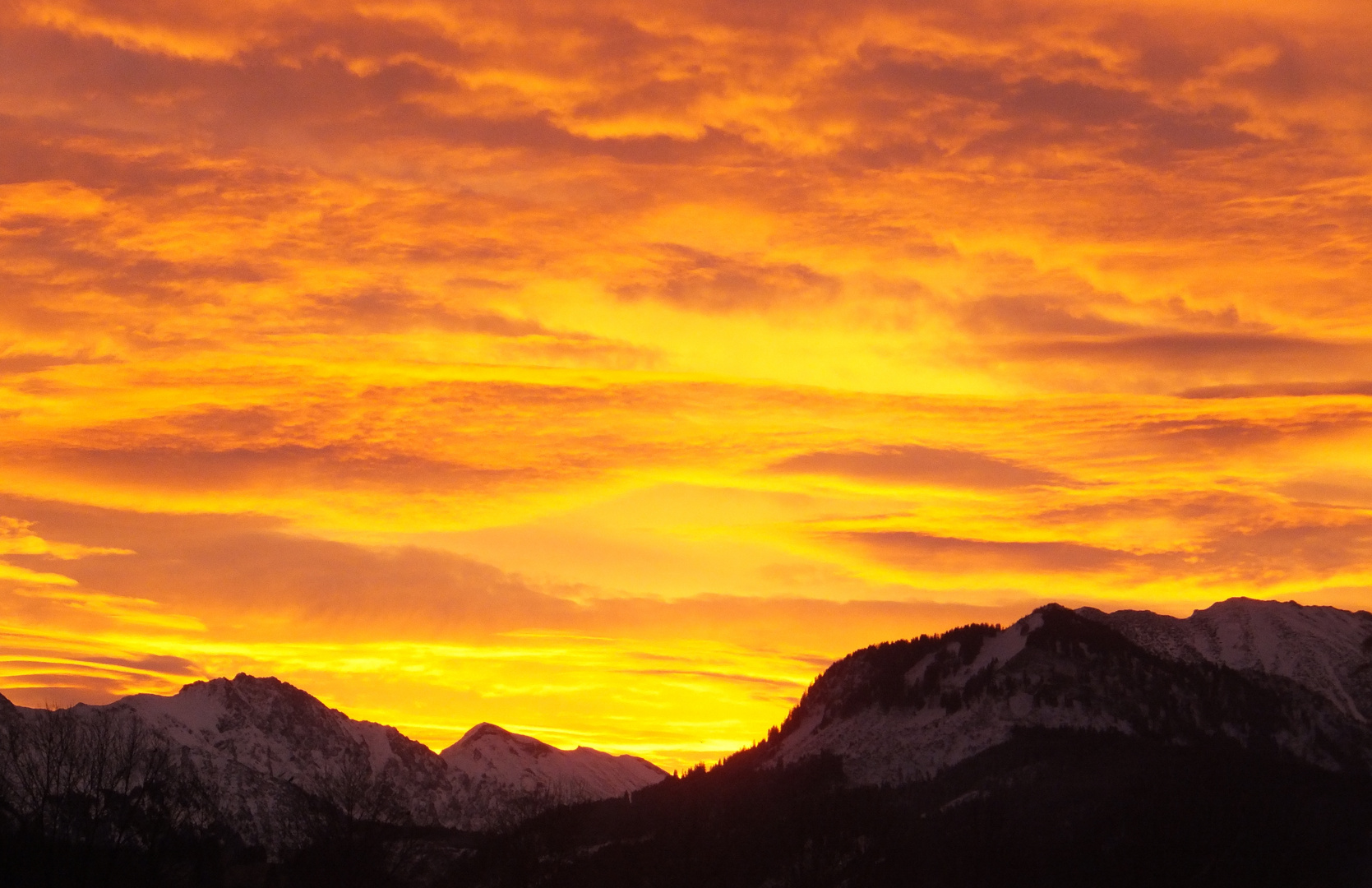 Sonnenaufgang ín den Bergen