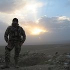 Sonnenaufgang in den Bergen von Mazar-E-Sharif