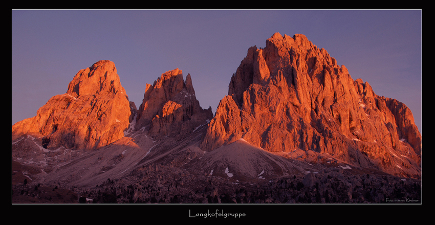 Sonnenaufgang in den Dolomiten