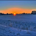 Sonnenaufgang in den Feldern