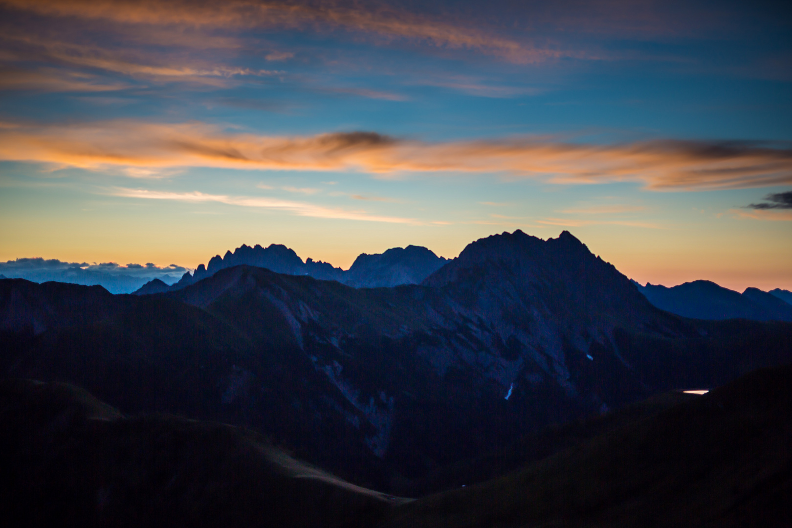 Sonnenaufgang in den Lienzner Dolomiten