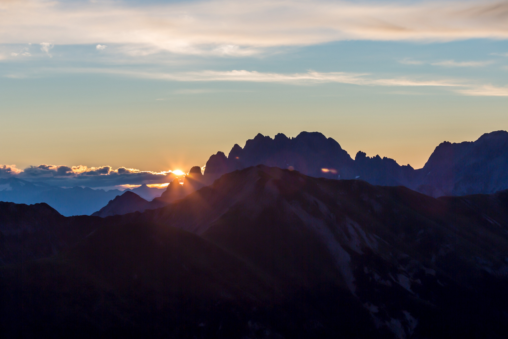 Sonnenaufgang in den Lienzner Dolomiten