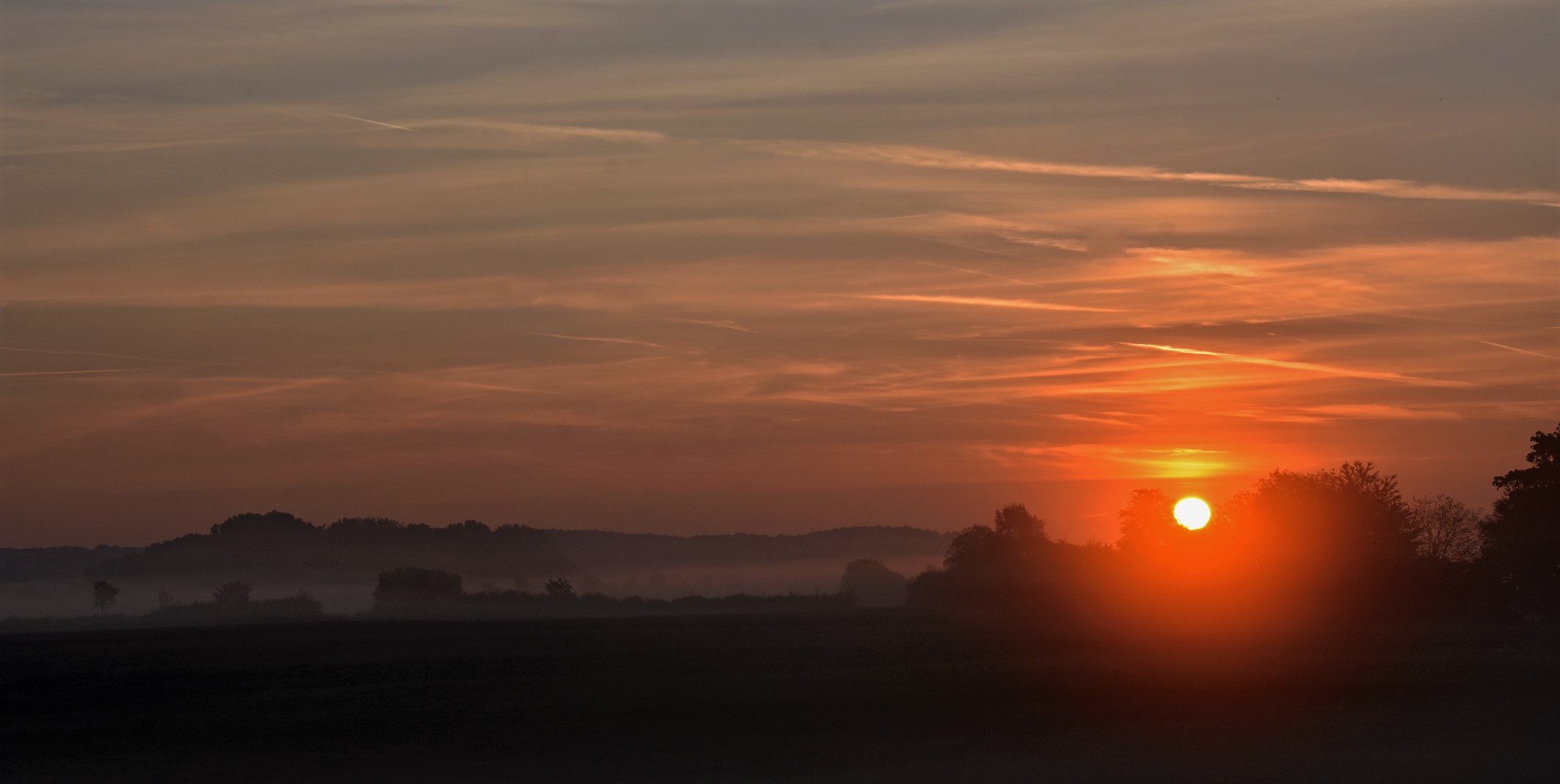 Sonnenaufgang in den Ruhrwiesen....