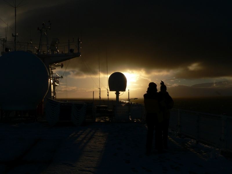 Sonnenaufgang in der Antarktis