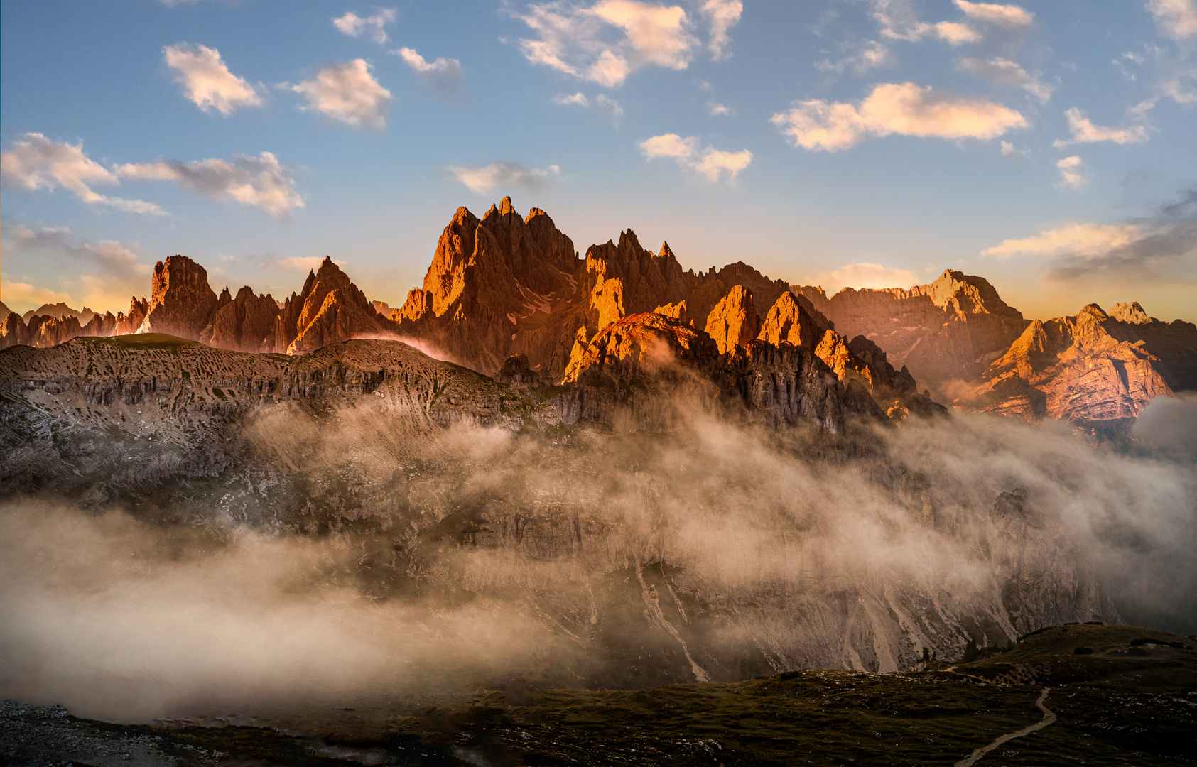 Sonnenaufgang in der Cadingruppe