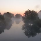 Sonnenaufgang in der Hammer Lippeaue um 6.45 Uhr