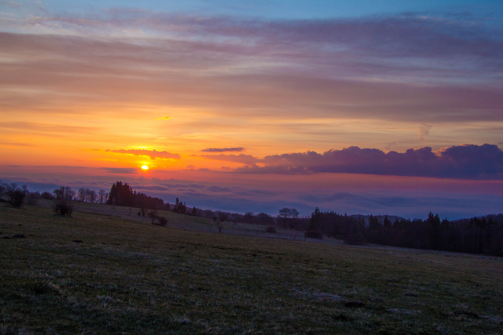 Sonnenaufgang in der Hochrhön