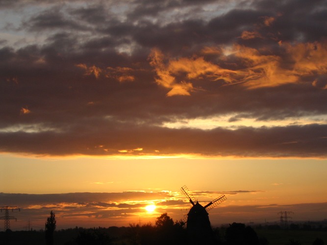 Sonnenaufgang in der Magdeburger Börde