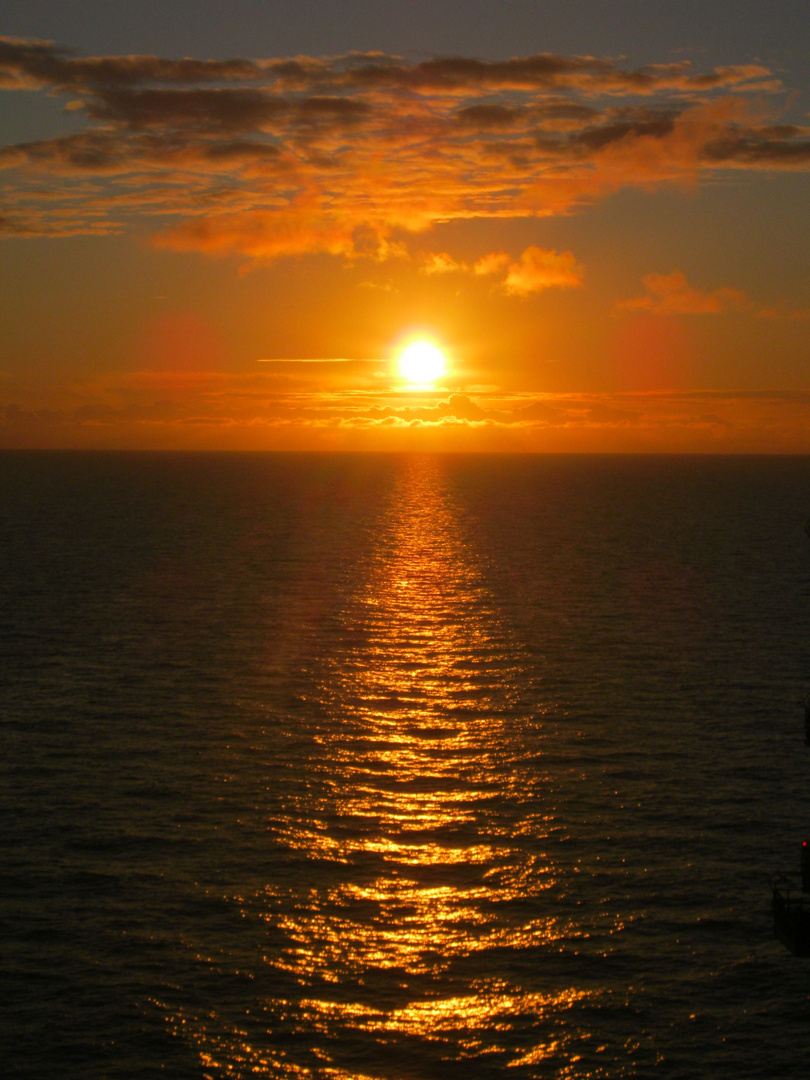 sonnenaufgang in der Nordsee