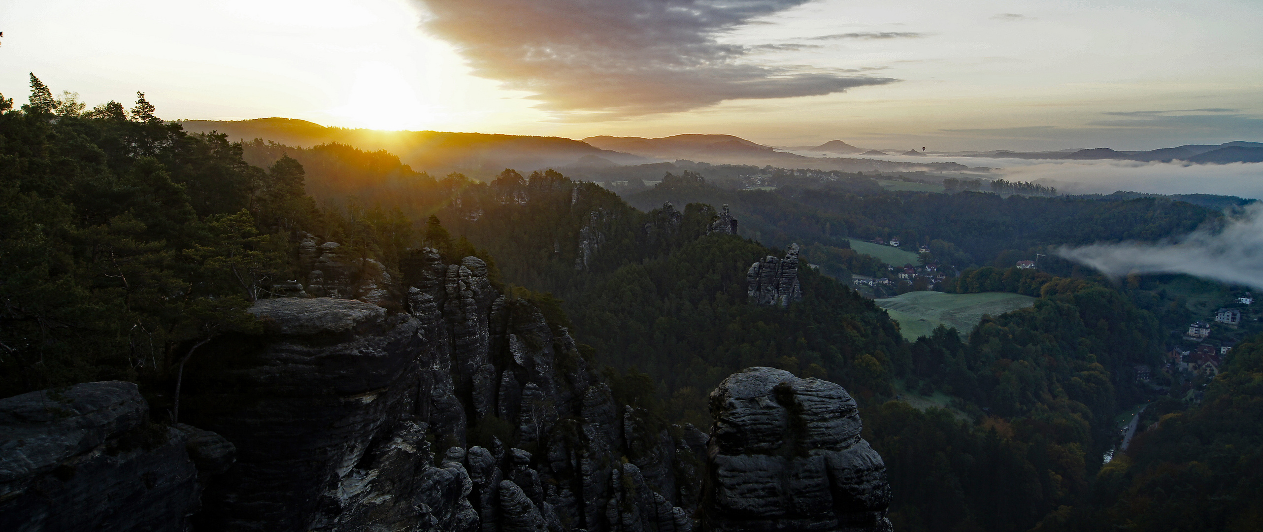 Sonnenaufgang in der Sächsischen Schweiz