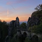 Sonnenaufgang in der Sächsischen Schweiz. 