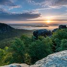 Sonnenaufgang in der sächsischen Schweiz