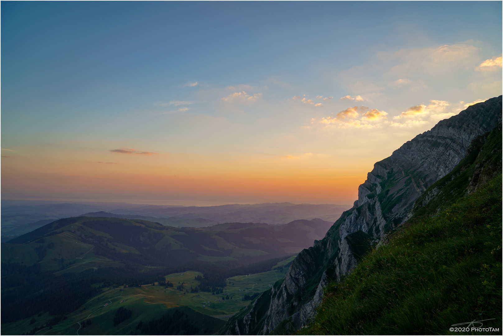 Sonnenaufgang in der Säntis Nordflanke