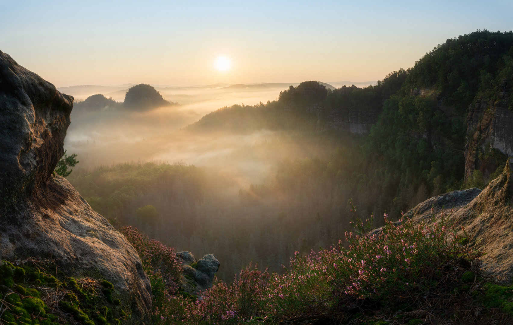 Sonnenaufgang in der Säschsichen Schweiz 2021