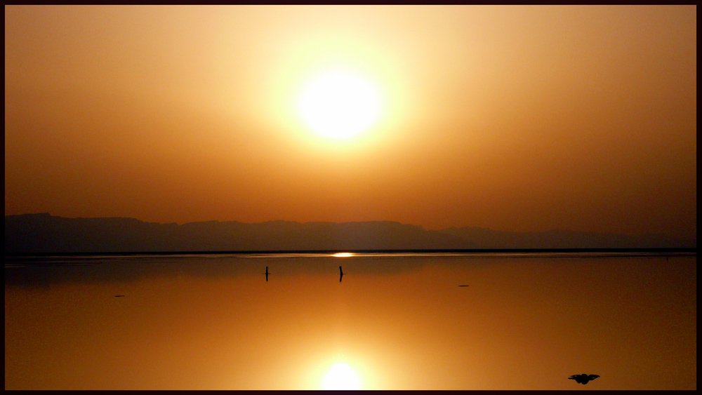 Sonnenaufgang in der Sahara / Salzwüste