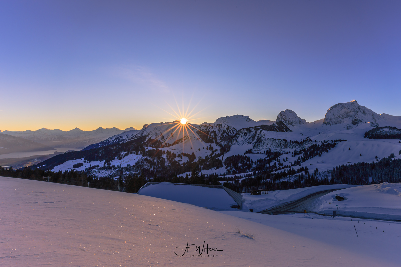 Sonnenaufgang in der Schweiz 