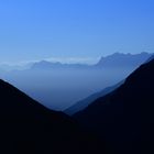 Sonnenaufgang in der Schweiz auf 2500m