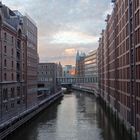 Sonnenaufgang in der Speicherstadt Hamburg