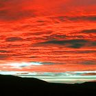 Sonnenaufgang in der Steppe von Chubut- Argentinien