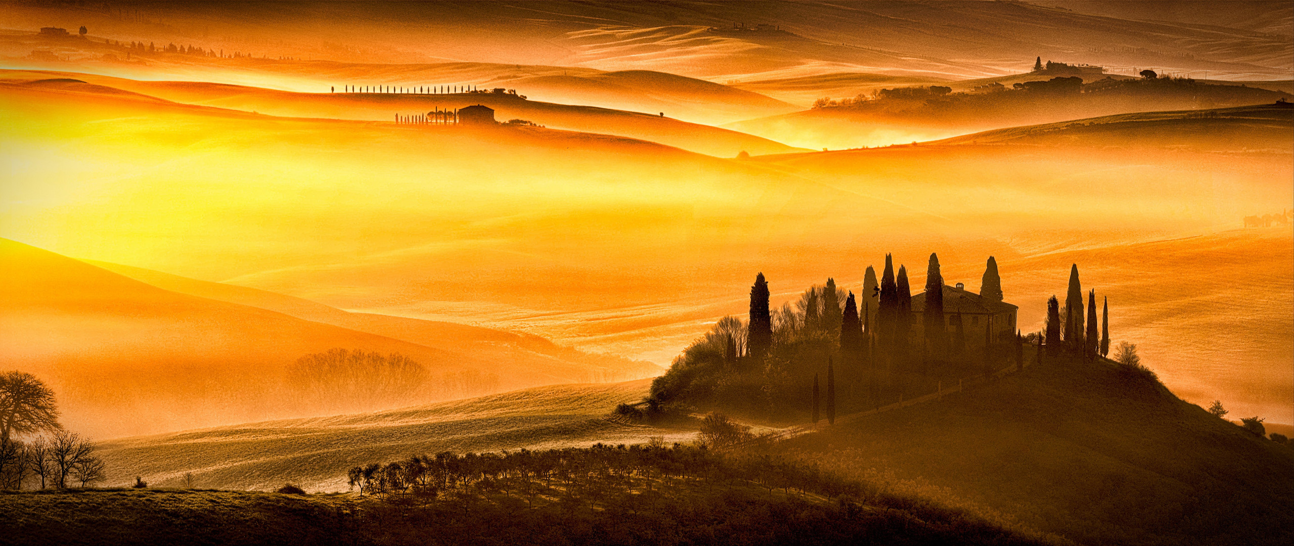 Sonnenaufgang in der Toscana