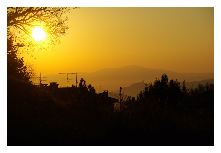 Sonnenaufgang in der Toskana