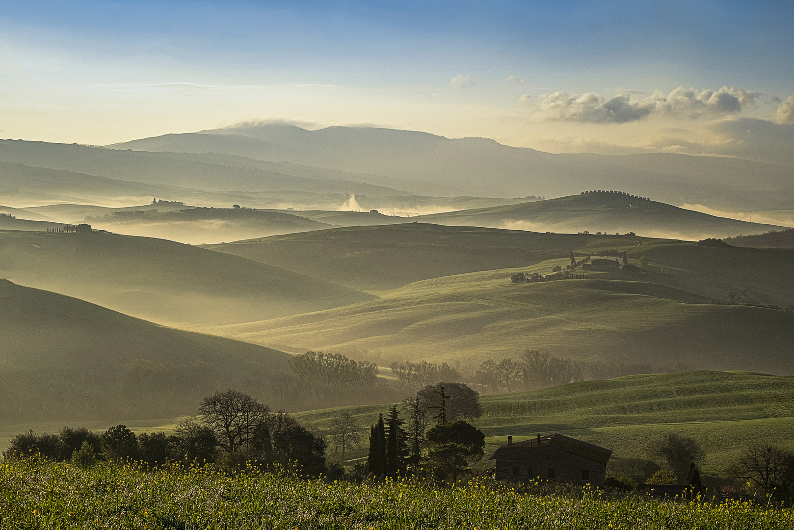 Sonnenaufgang in der Toskana