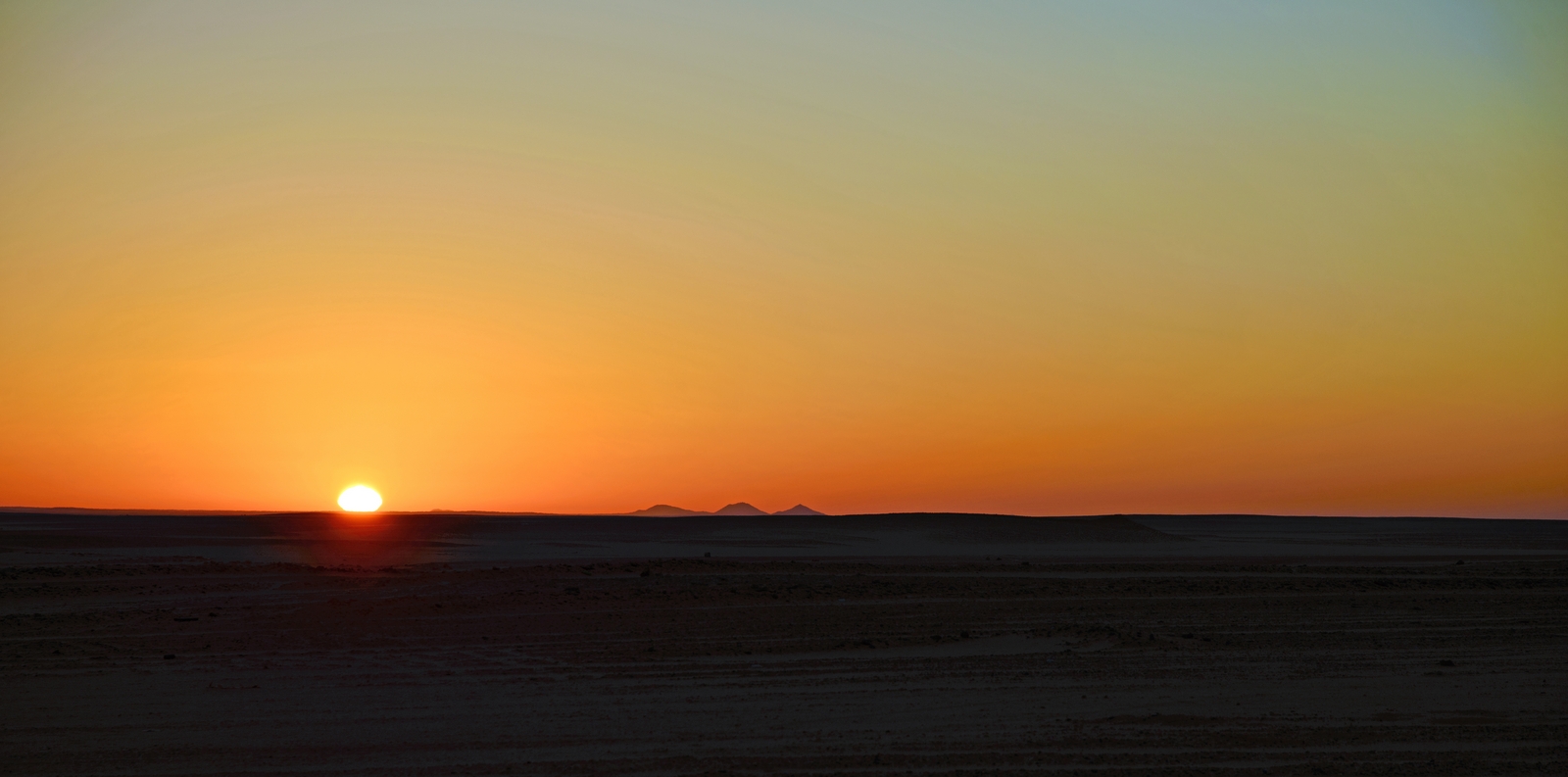 Sonnenaufgang in der Wüste.