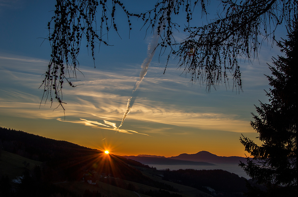 Sonnenaufgang in Diex